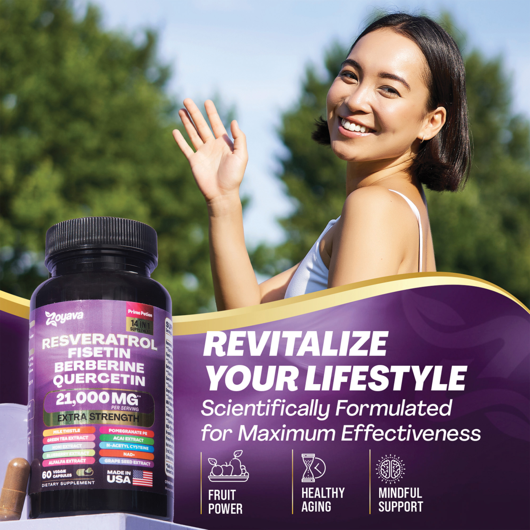 Zoyava™ Revitalize Resveratrol 21,000 MG