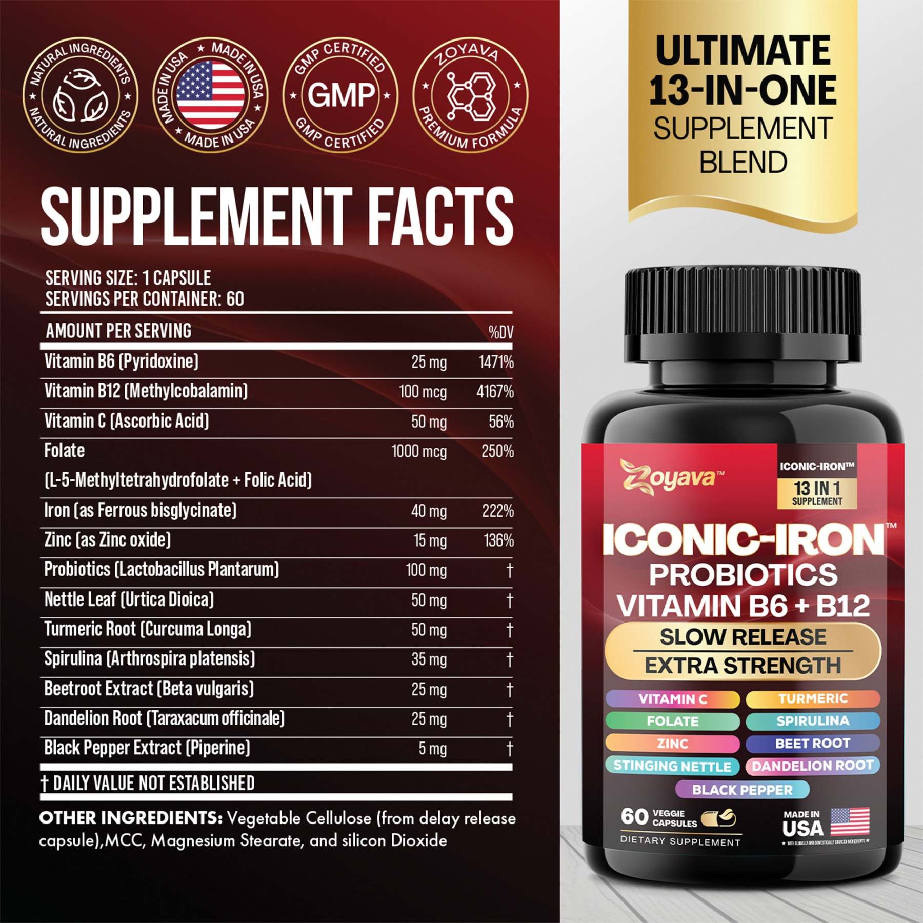 Zoyava™ All-in-One Iconic-Iron Supplement for Wellness & Vitality
