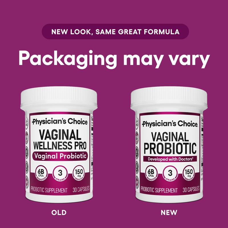 Physician's Choice Women's Vaginal Probiotic – Odor & pH Support, Daily Feminine Wellness, Cranberry + Prebiotics