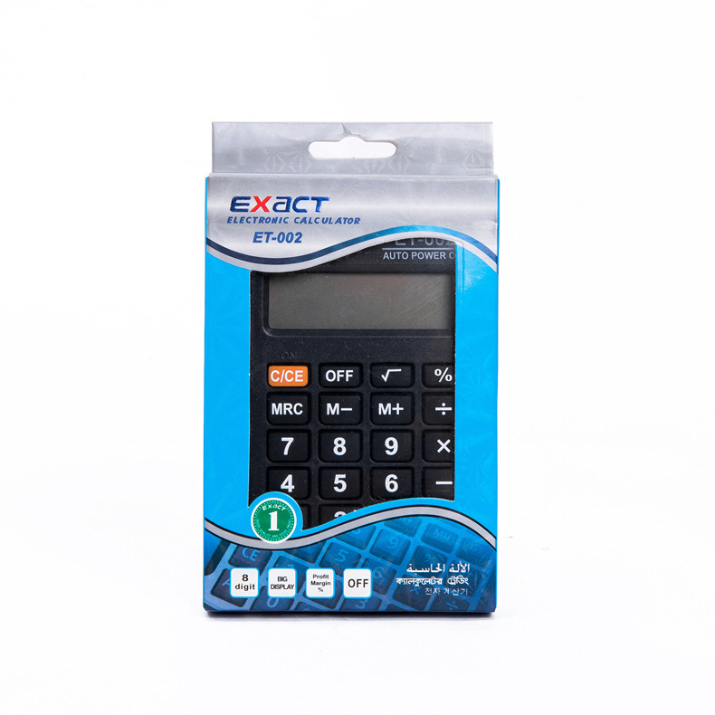 Calculadora flip preta com capa de couro simulado Adequada para estudantes Corporativo