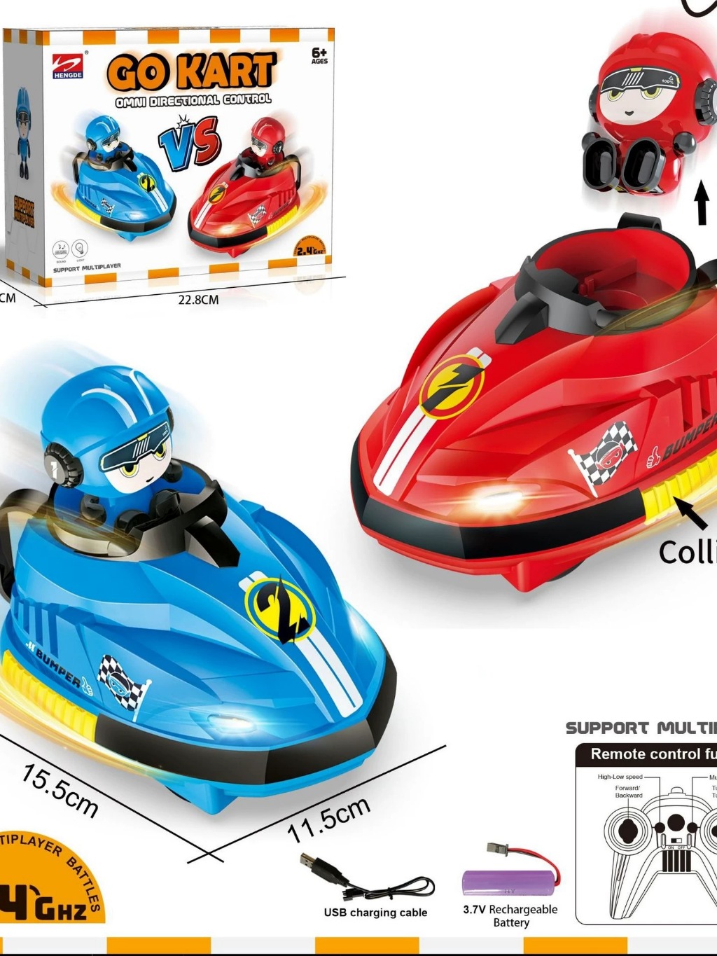 Carro de Go - Kart com Controle Remoto e Multijogador