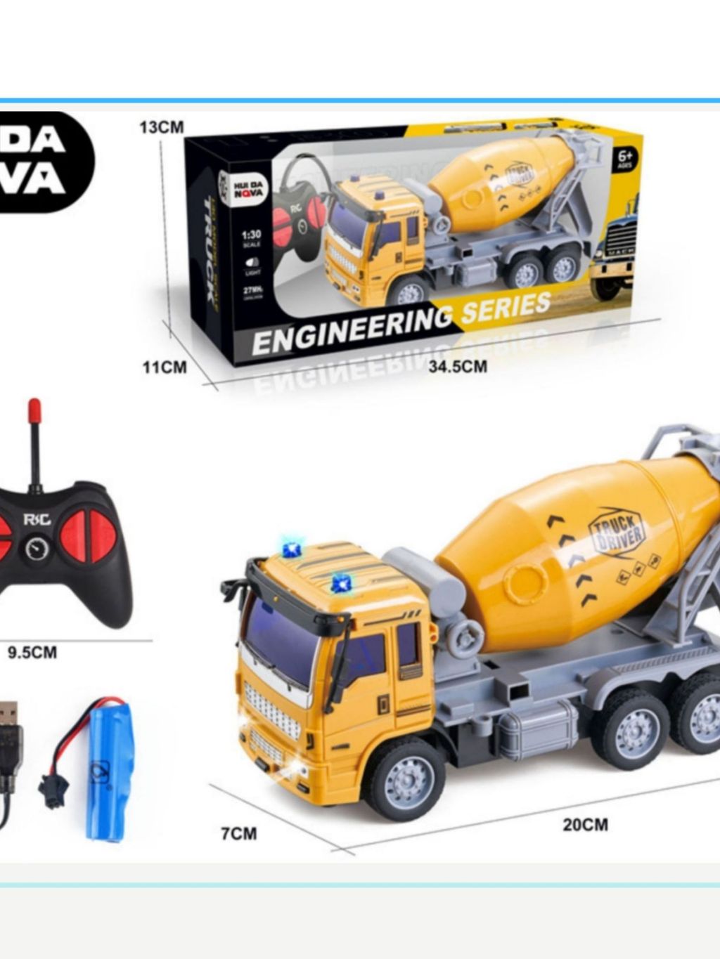 Serie de Máquinas de Engenharia a Controle Remoto: Carregadeira e Caminhões Mixers