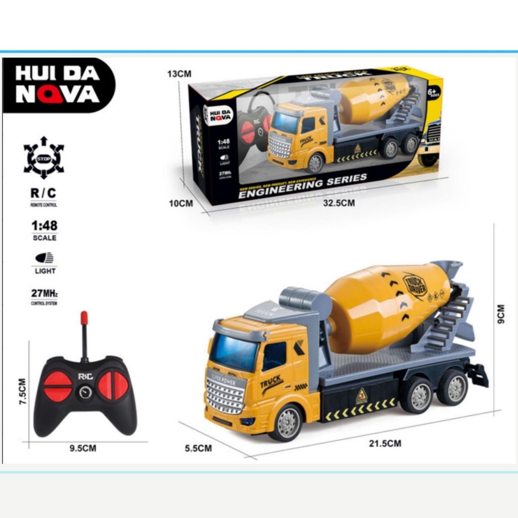 Serie de Máquinas de Engenharia a Controle Remoto: Carregadeira e Caminhões Mixers