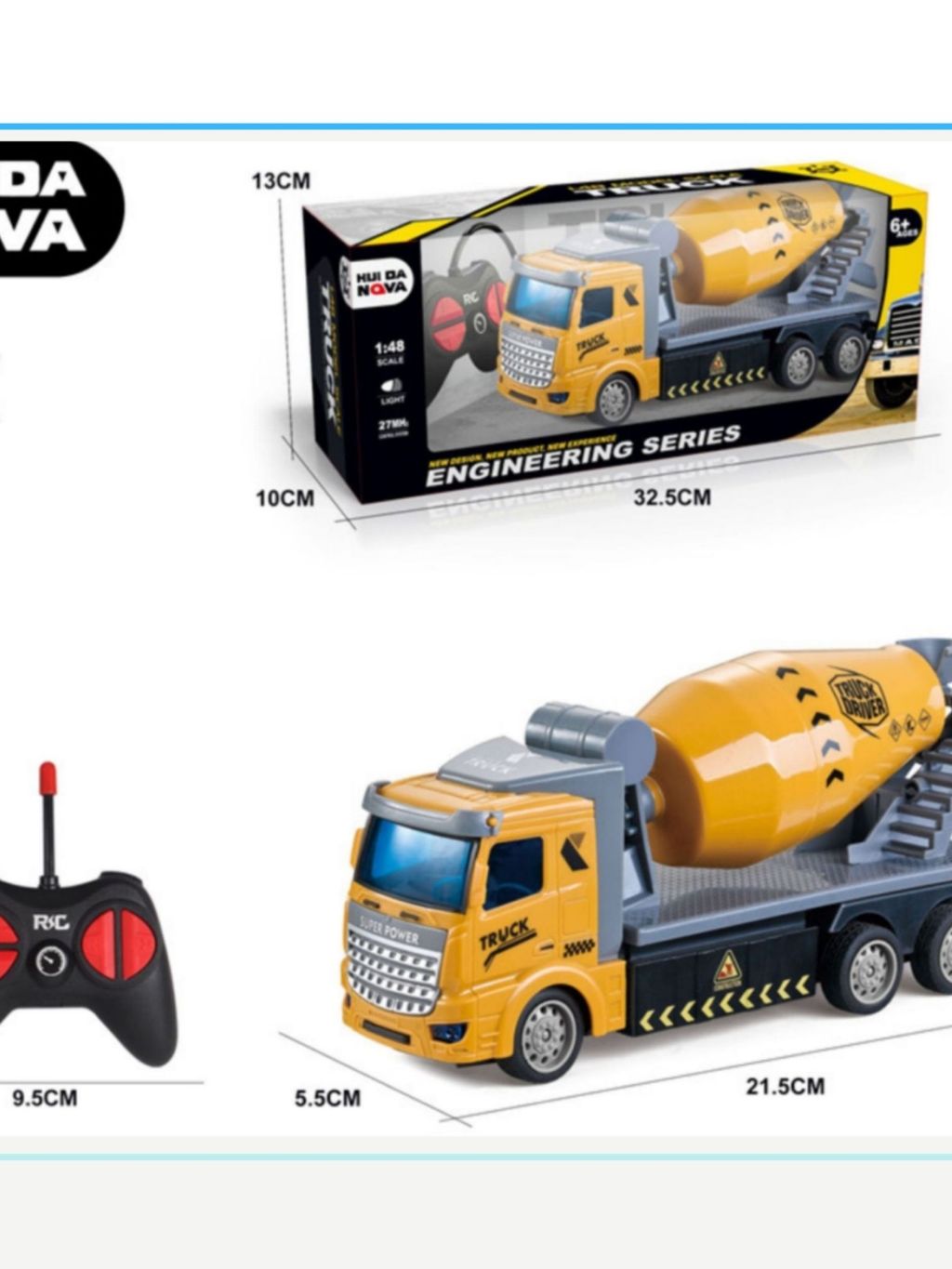 Serie de Máquinas de Engenharia a Controle Remoto: Carregadeira e Caminhões Mixers