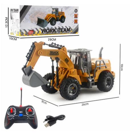 Brinquedo de controle remoto RC carro Bulldozer engenheiro escavadeira de madeira