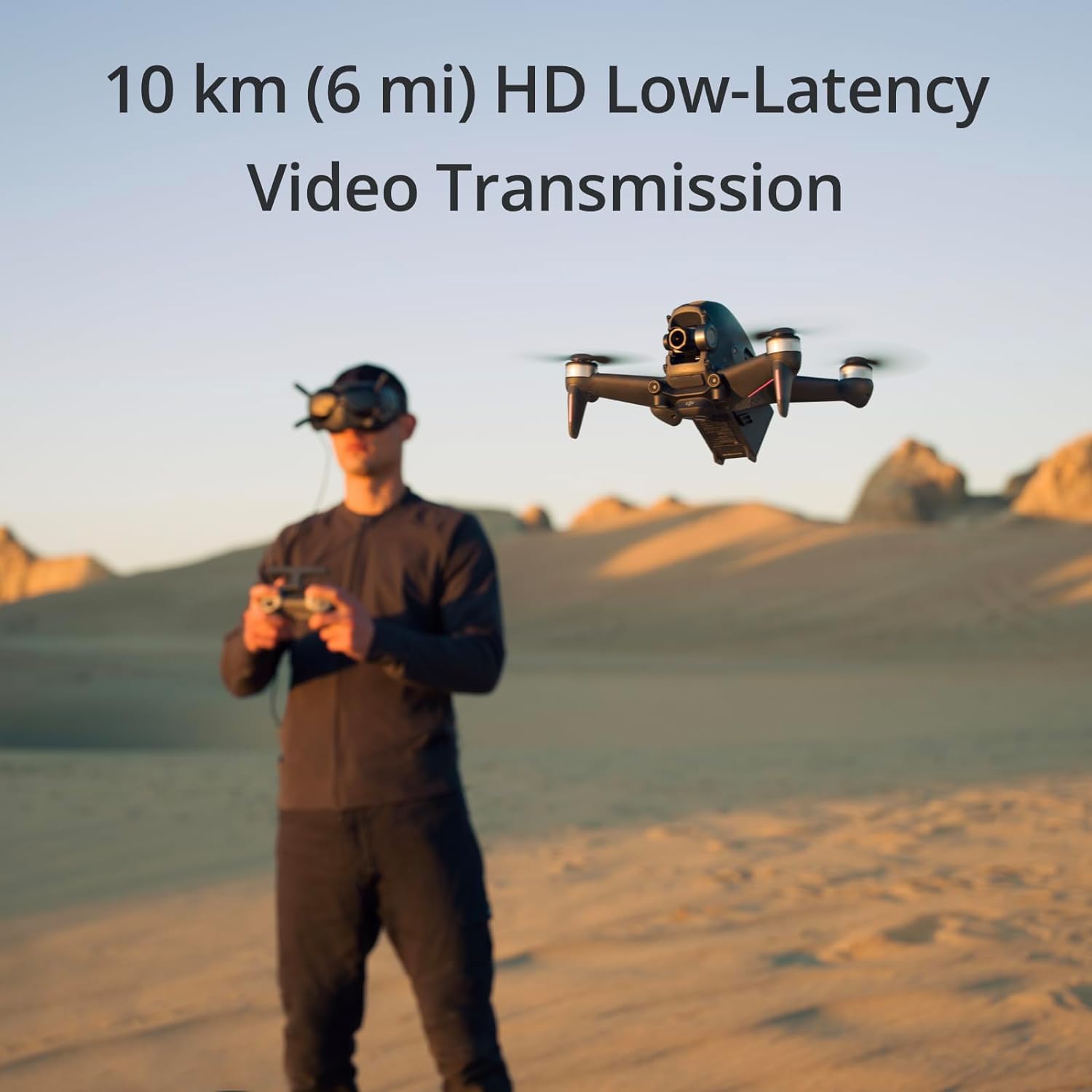 DJI FPV Explorer Combo｜4K/60fps ultra-wide angle｜150° field of view｜140km/h top speed｜20km O3 image transmission｜VR glasses somatosensory control｜Cross joystick｜Dual battery life｜Racing adventure package
