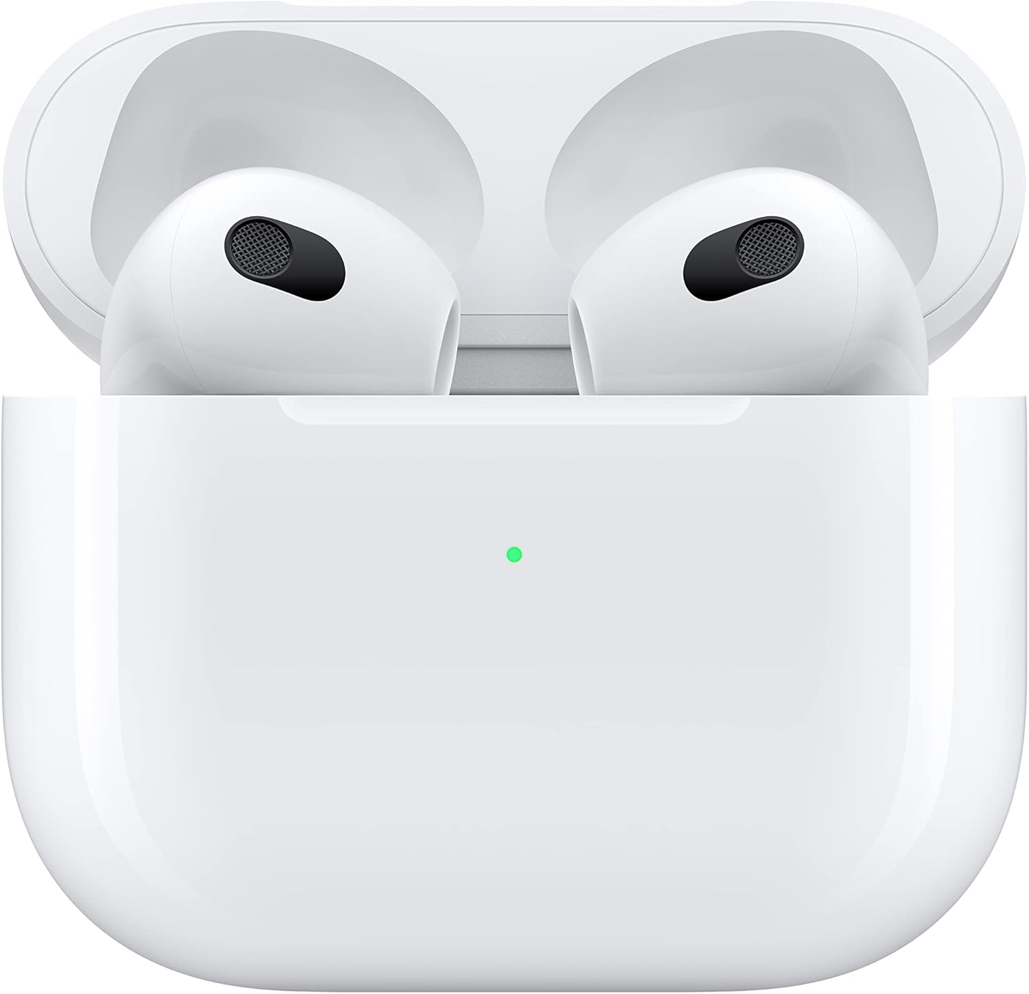 Apple AirPods (3rd generation)｜Spatial audio｜Adaptive EQ｜H1 chip｜30 hours of battery life｜MagSafe charging｜Sweat and water resistant｜Siri voice｜Seamless connection to Apple ecosystem