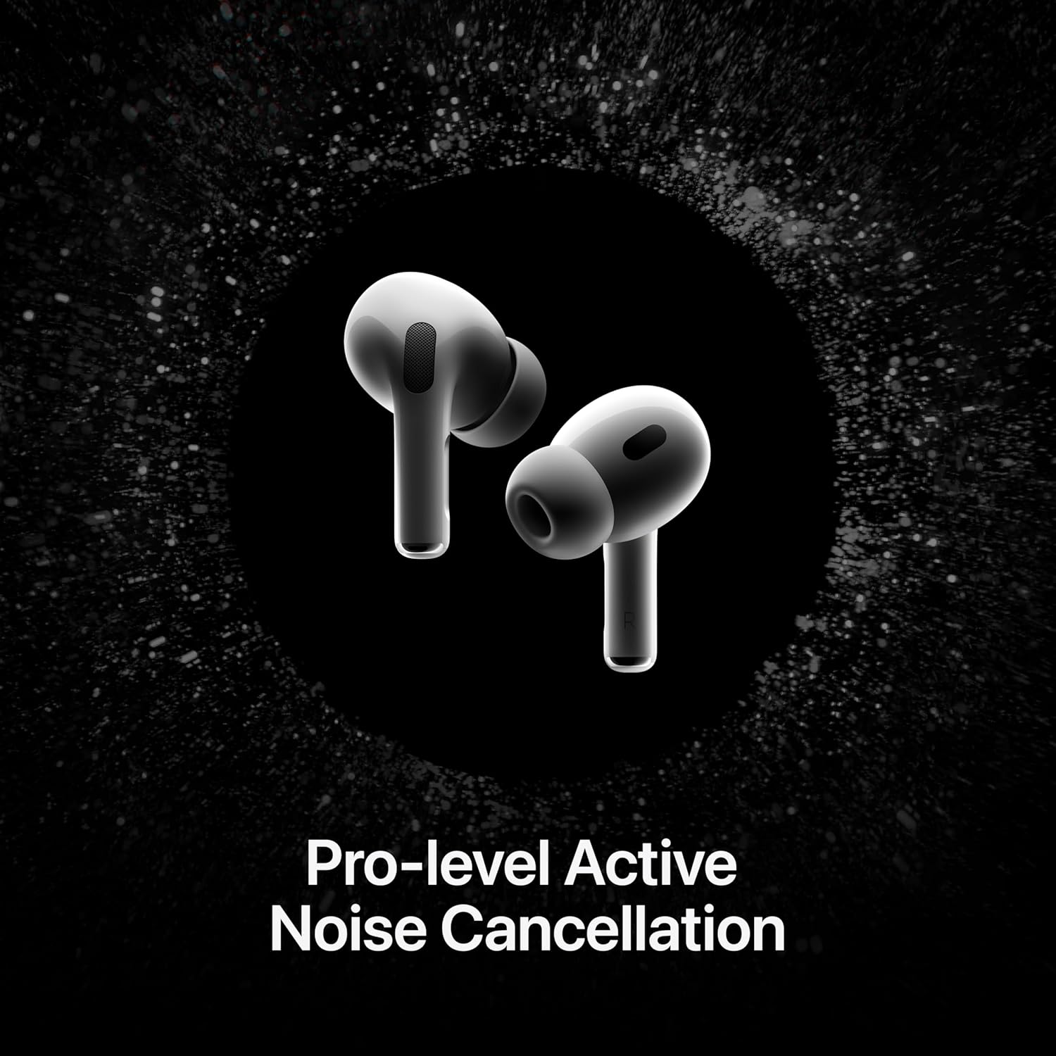 Apple AirPods Pro 2｜Active Noise Cancellation 2.0｜Spatial Audio｜H2 chip｜MagSafe charging｜Sweat and water resistance｜Adaptive transparency mode｜USB-C charging case｜Personalized spatial audio