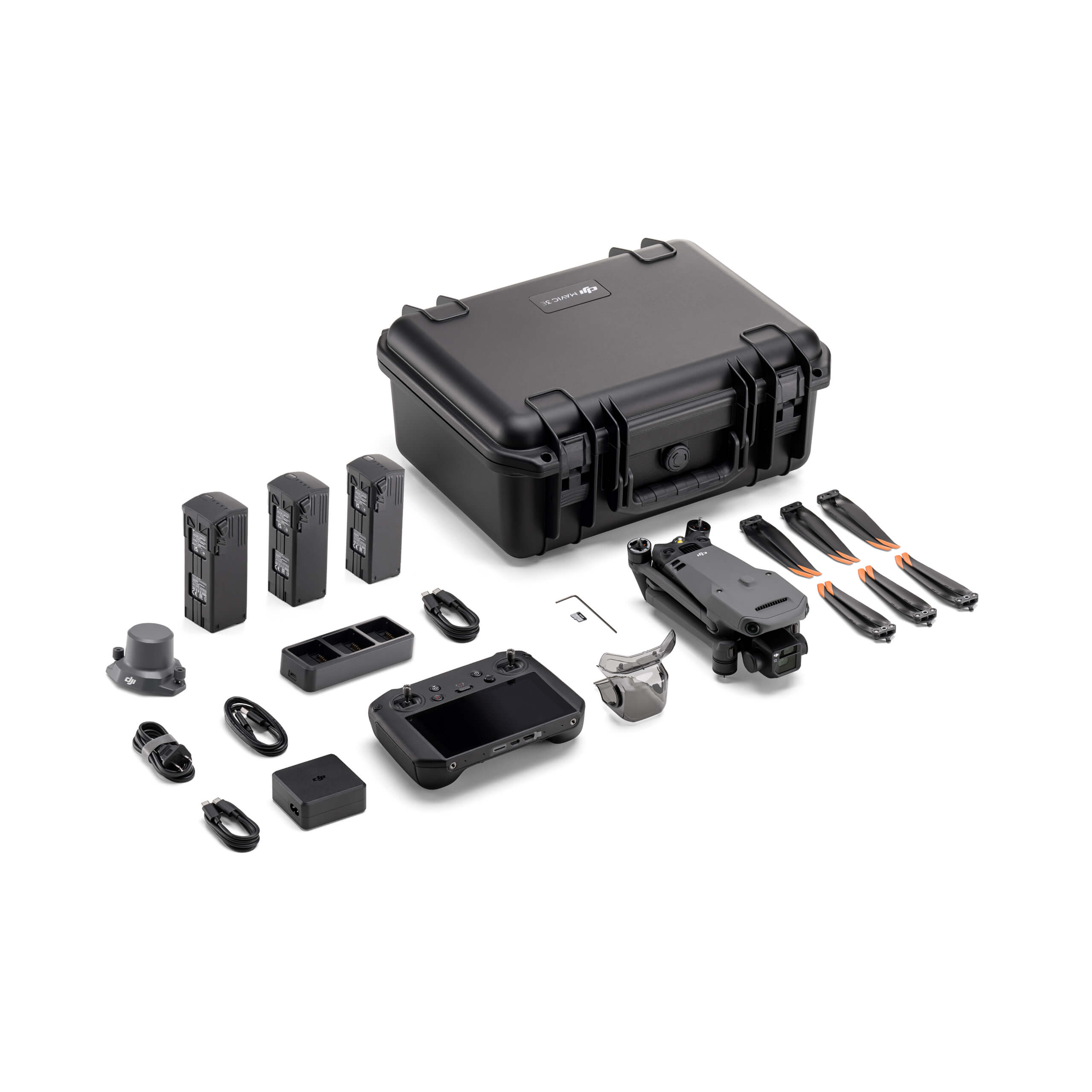 DJI Mavic 3E Ultimate Edition｜4/3-inch Hasselblad + mechanical shutter｜RTK centimeter-level positioning｜Dual remote controller collaboration｜6-battery endurance system｜D-RTK 2 mobile station｜Explosion-proof safety box｜Full-function surveying and modeling