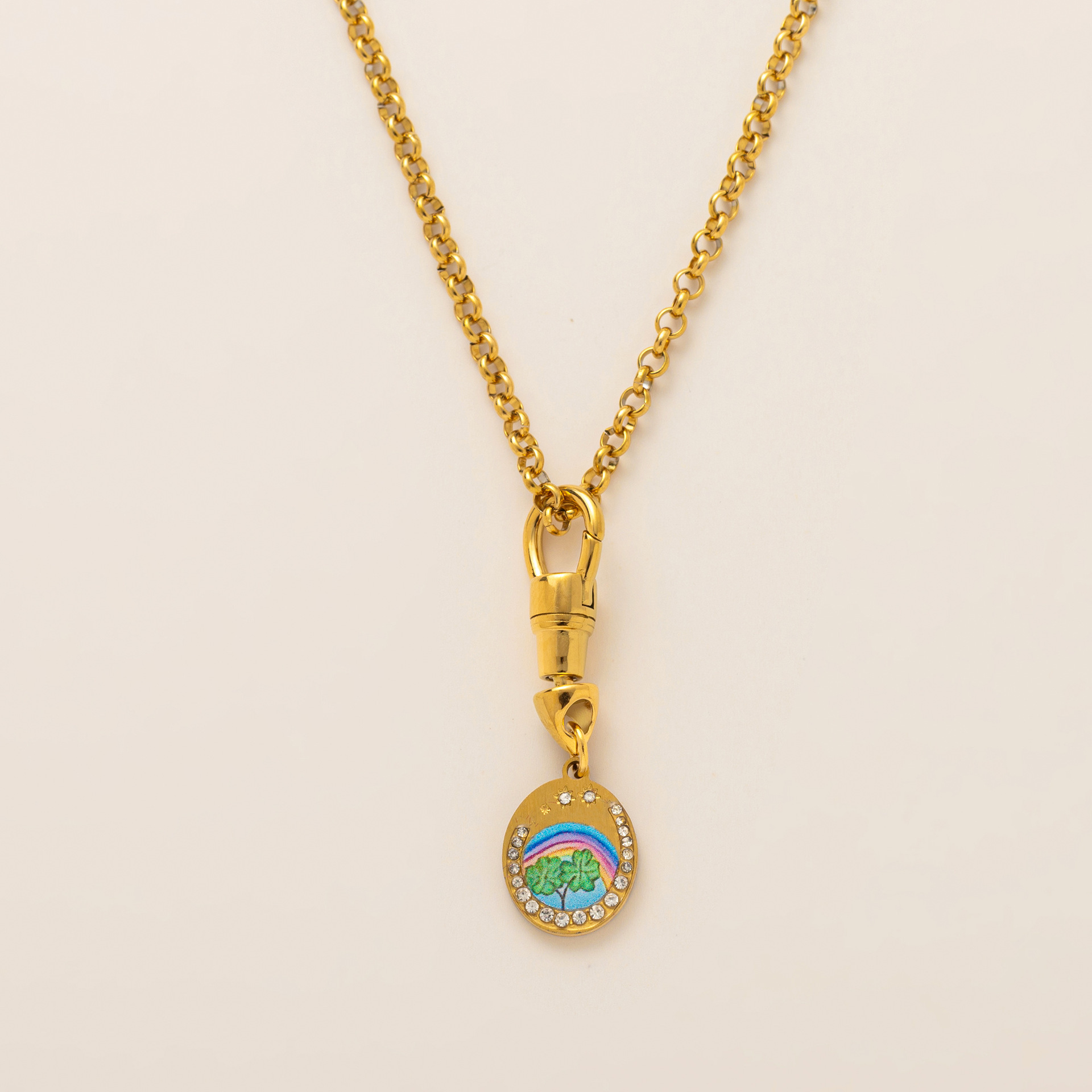 Hand-Painted Guardian Pendant