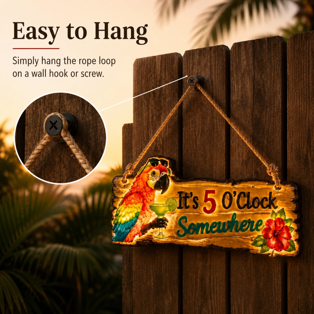 🦜A lifelike parrot Lighted decorative hanging sign-Turn Your Backyard Into a Tropical Escape🌴