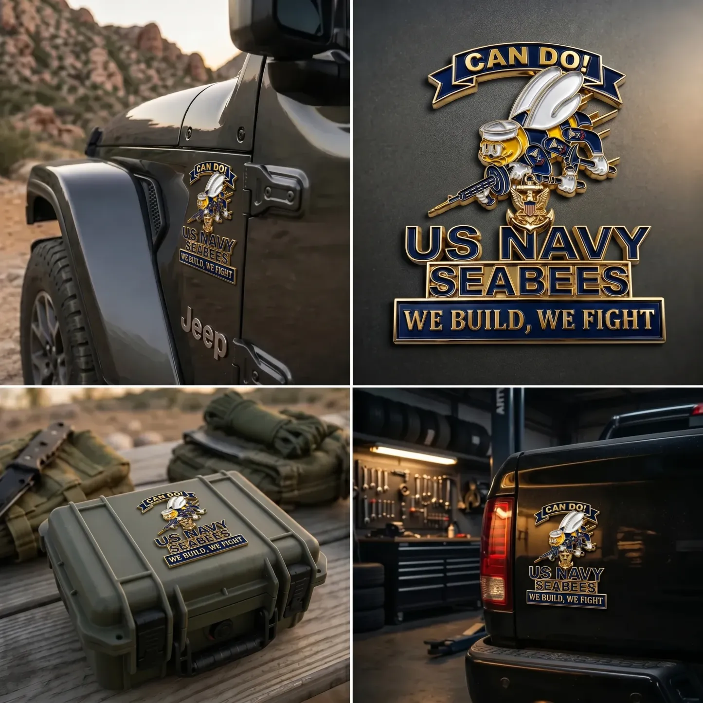 ⚓Last Day Promo: 49% OFF - 🐝US Navy Seabees Can Do! Car Emblem Metal Badge - ✈️Buy 2 Free Shipping Today!