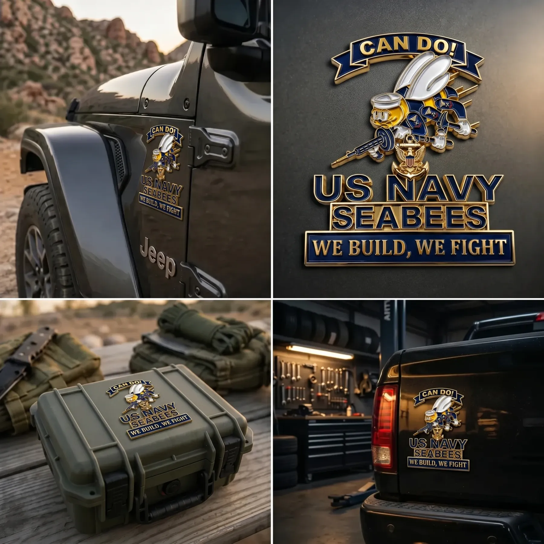 ⚓Last Day Promo: 49% OFF - 🐝US Navy Seabees Can Do! Car Emblem Metal Badge - ✈️Buy 2 Free Shipping Today!