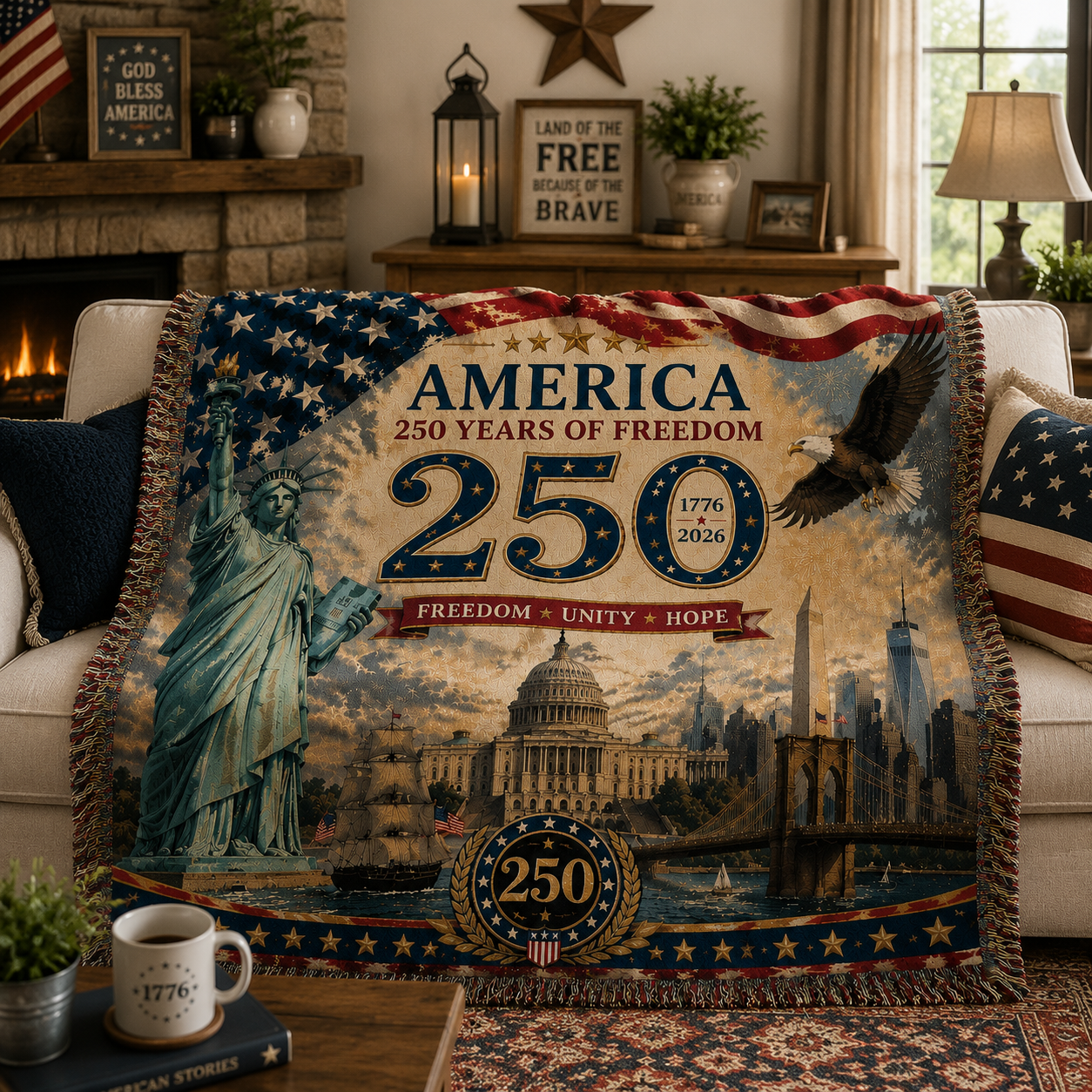 🇺🇸 America 250th Anniversary Commemorative Blanket