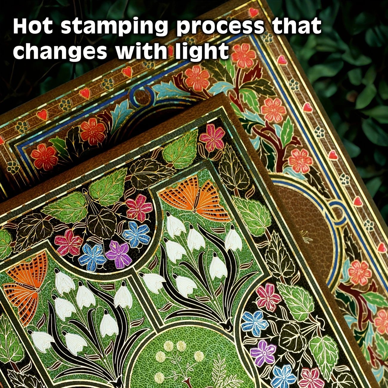 🦋 Whispering Blooms Vintage Notebook(❤️HARD COVER)