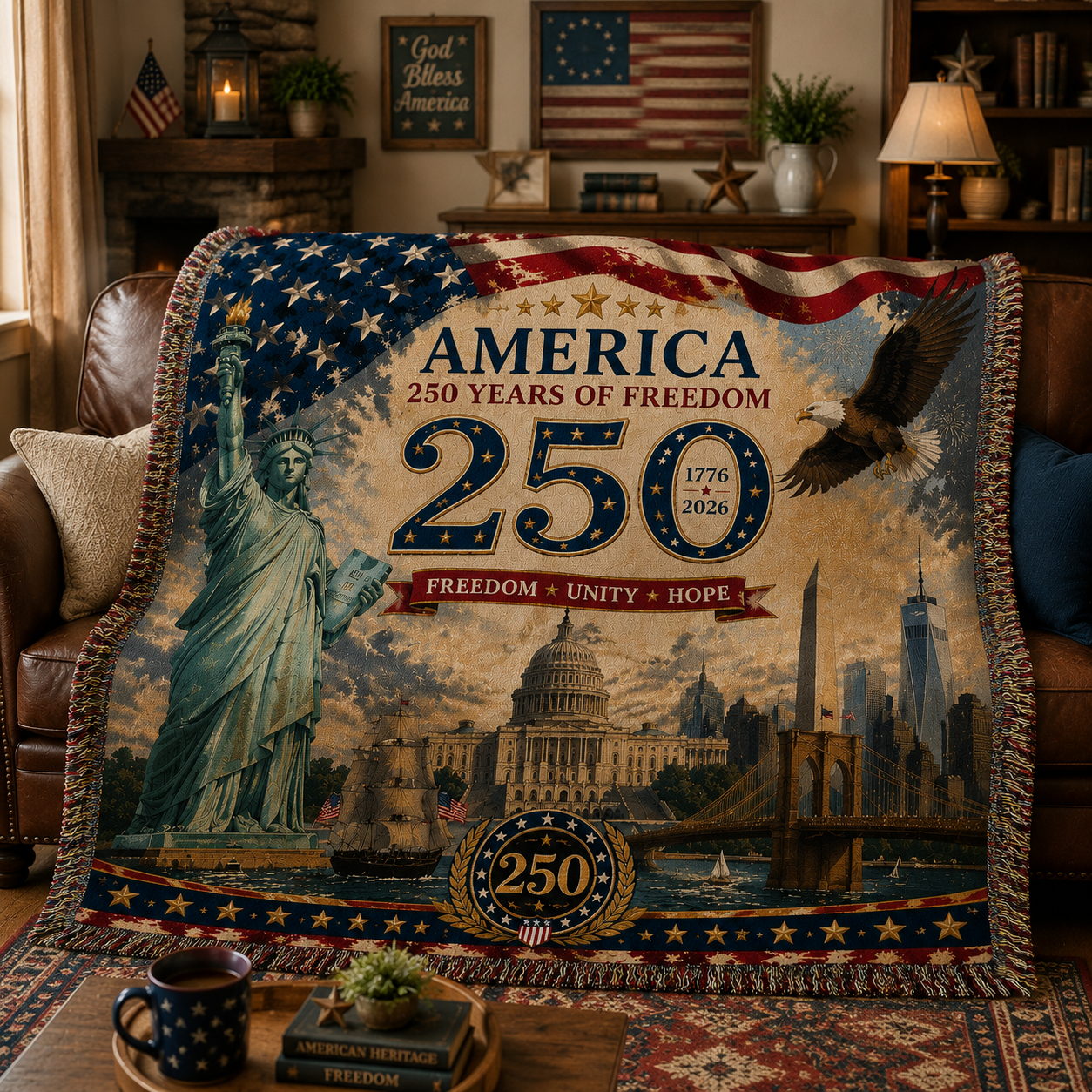 🇺🇸 America 250th Anniversary Commemorative Blanket