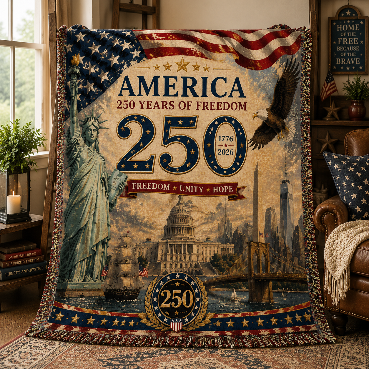 🇺🇸 America 250th Anniversary Commemorative Blanket