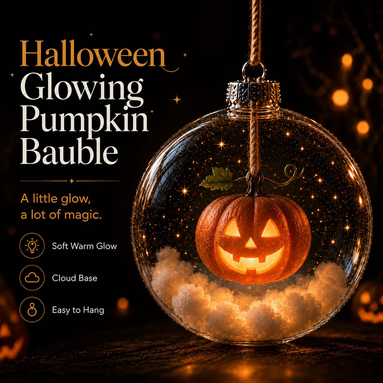 🔥LAST DAY 70% OFF –🎃 Halloween Glowing Mini Ornament Collection – Cat / Witch / Pumpkin / Ghost Lighted Decor