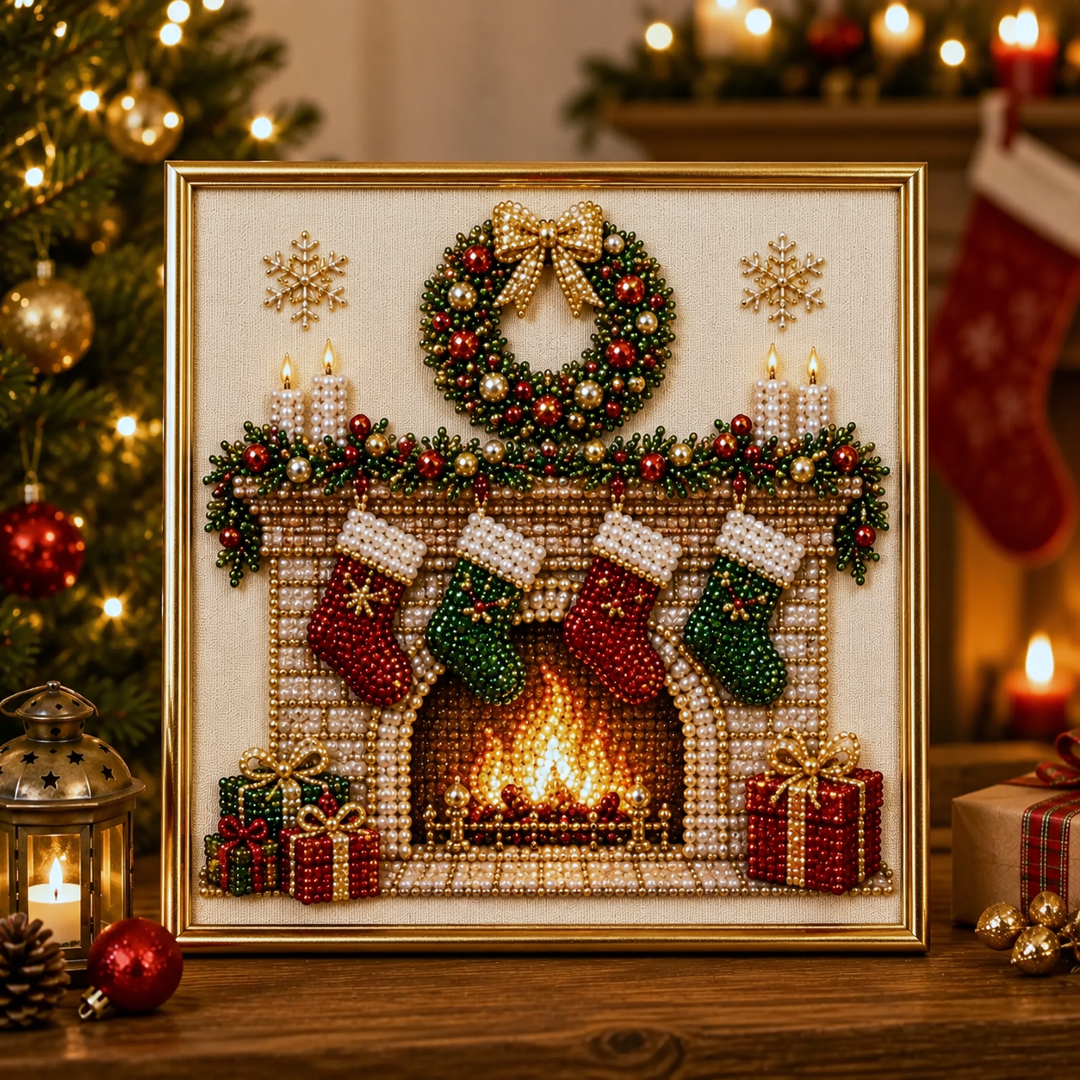 🧘Relaxing & Beginner-Friendly-💎DIY Christmas Pearl Diamond Painting Art Kit(❤Same as the Vedio)