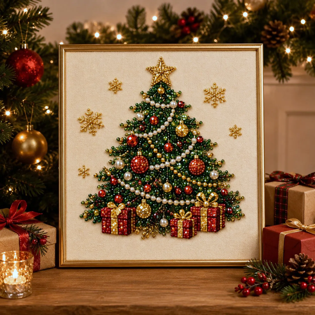 🧘Relaxing & Beginner-Friendly-💎DIY Christmas Pearl Diamond Painting Art Kit(❤Same as the Vedio)