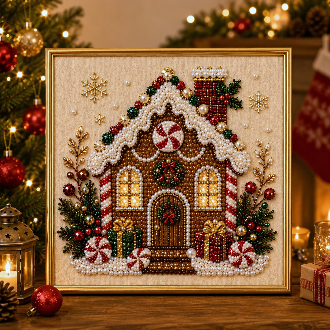🧘Relaxing & Beginner-Friendly-💎DIY Christmas Pearl Diamond Painting Art Kit(❤Same as the Vedio)