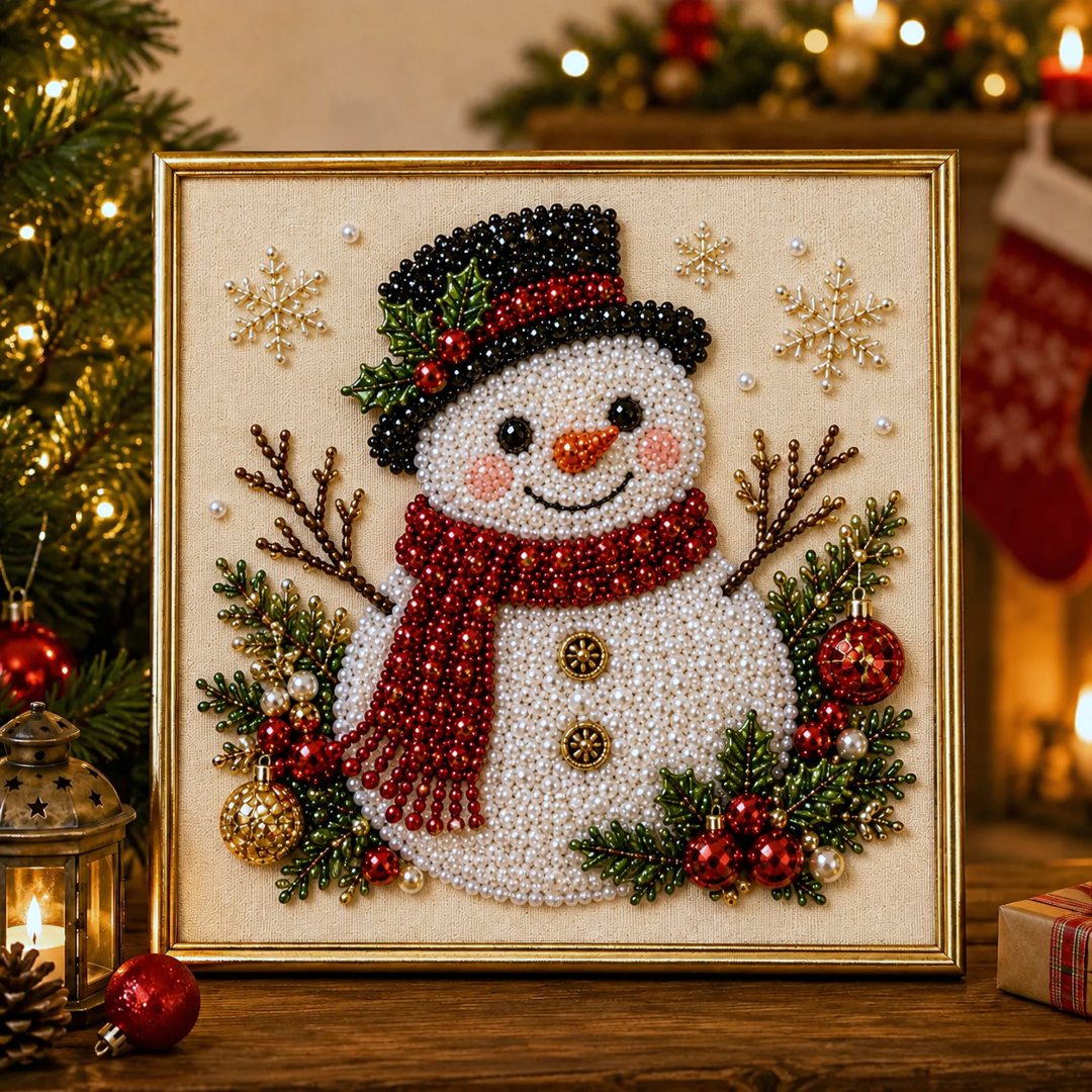 🧘Relaxing & Beginner-Friendly-💎DIY Christmas Pearl Diamond Painting Art Kit(❤Same as the Vedio)