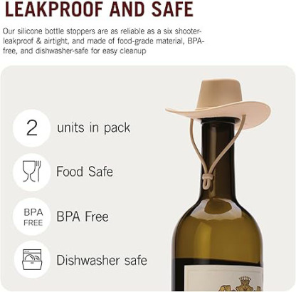 Cowboy Hat Wine Silicone Bottle Stopper