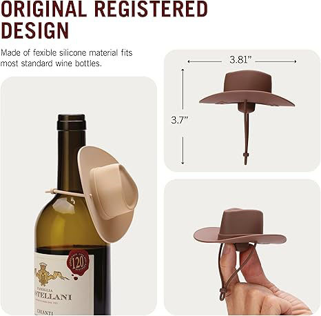 Cowboy Hat Wine Silicone Bottle Stopper