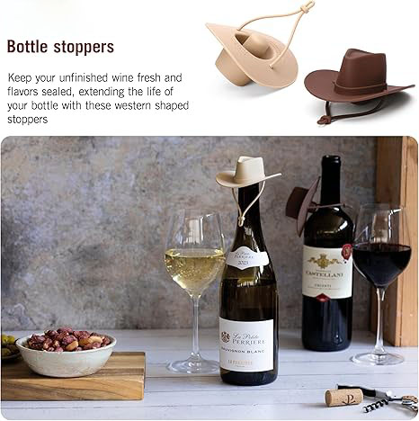 Cowboy Hat Wine Silicone Bottle Stopper