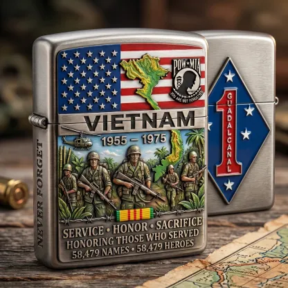 🔥Last Day Promo 49% OFF 🎖️Vietnam Veteran Tribute Collectible Windproof Lighter – Military Division Edition