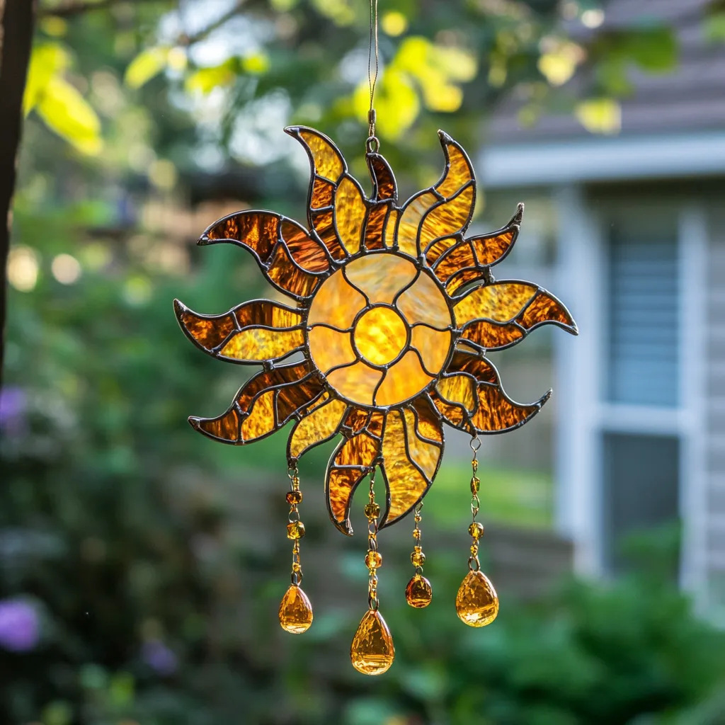 Acrylic Sunflower Decorative Pendant