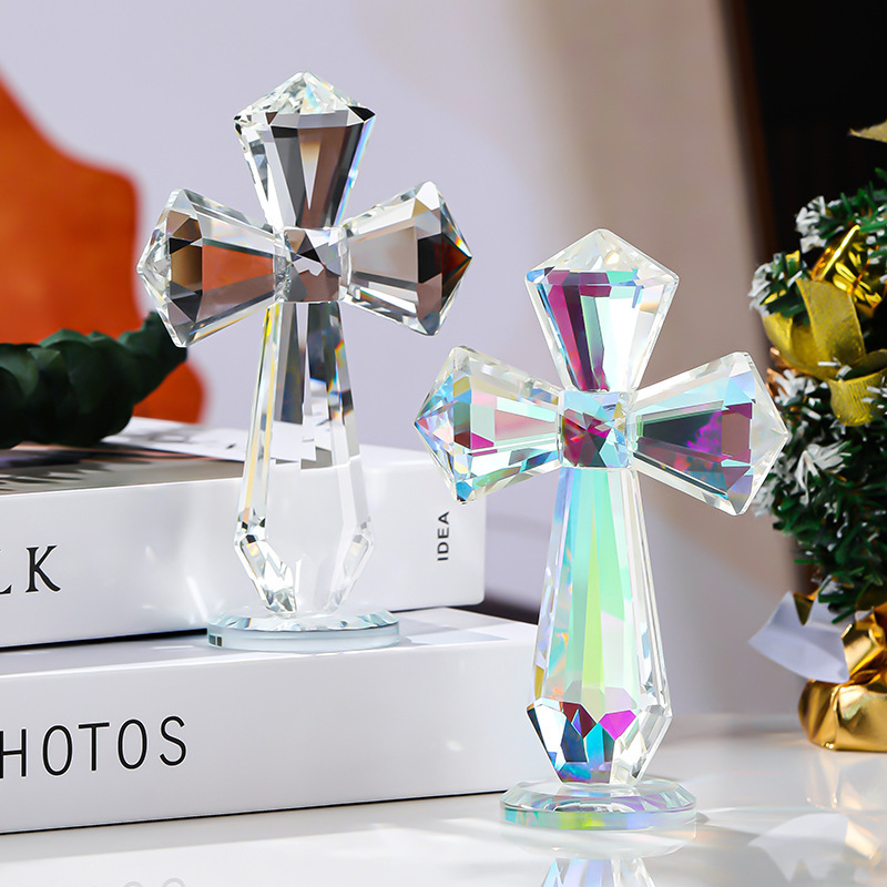 Hand-Carved Crystal Cross