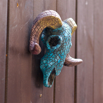Retro Turquoise Animal Skull Wall Hanging Ornaments