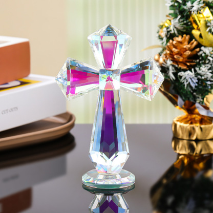 Hand-Carved Crystal Cross