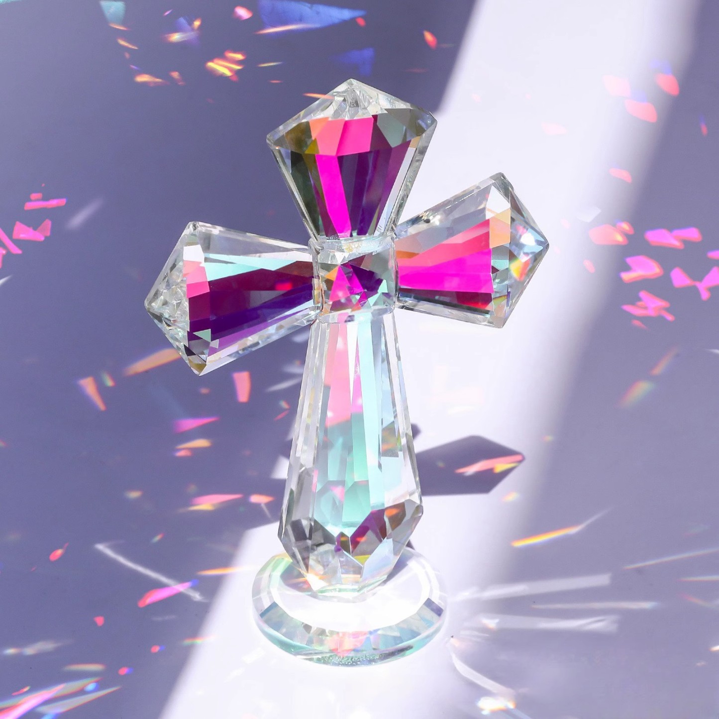 Hand-Carved Crystal Cross