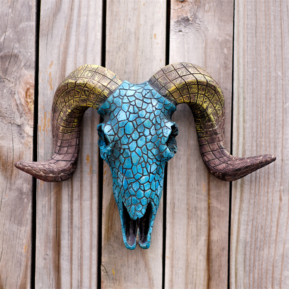 Retro Turquoise Animal Skull Wall Hanging Ornaments