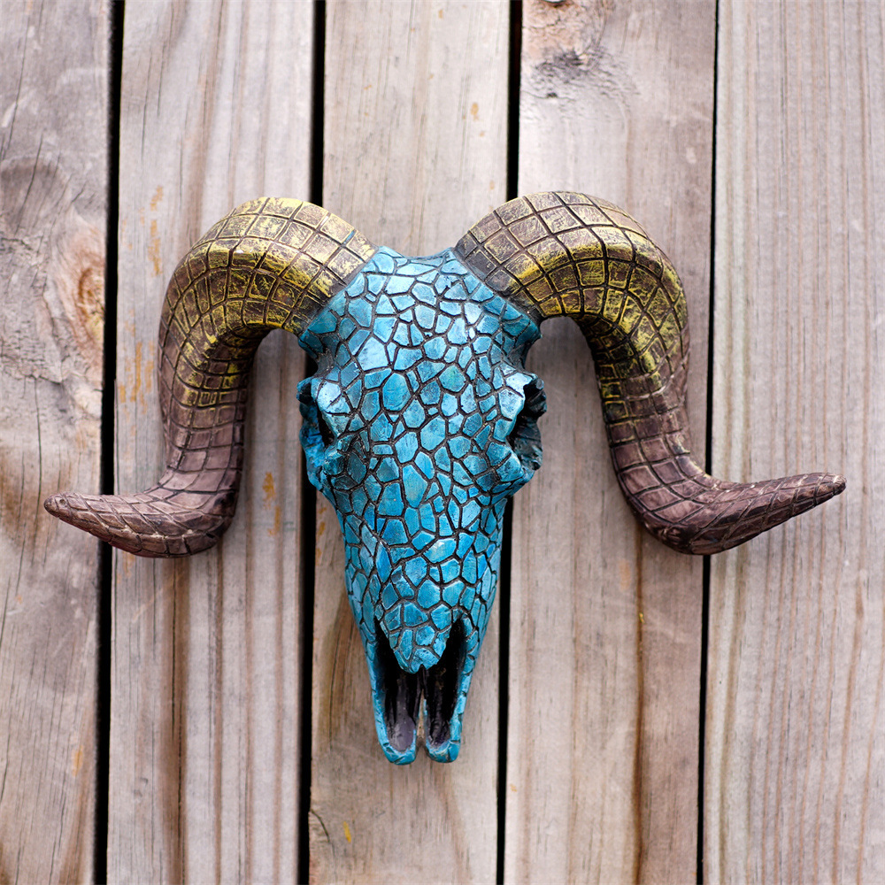 Retro Turquoise Animal Skull Wall Hanging Ornaments