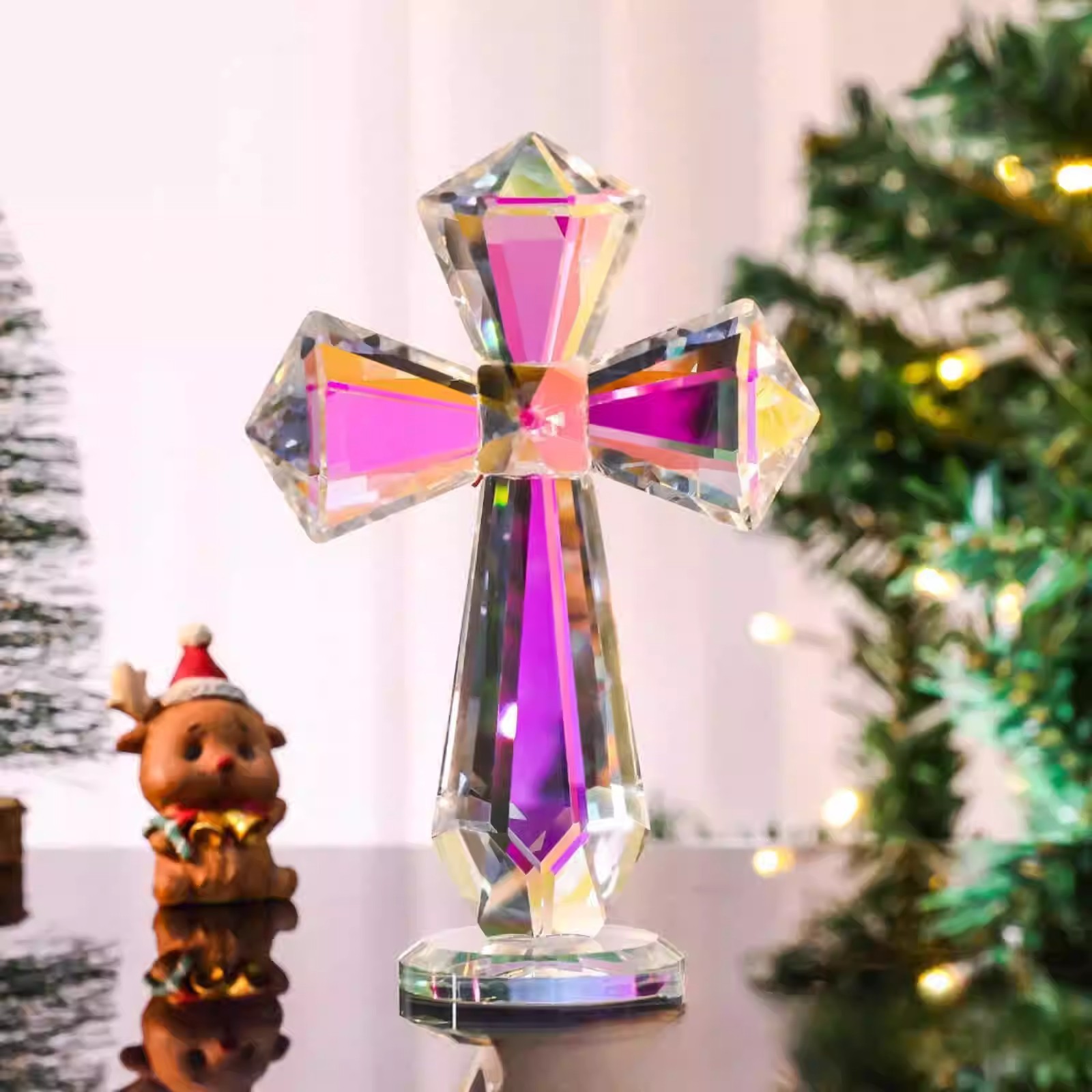 Hand-Carved Crystal Cross
