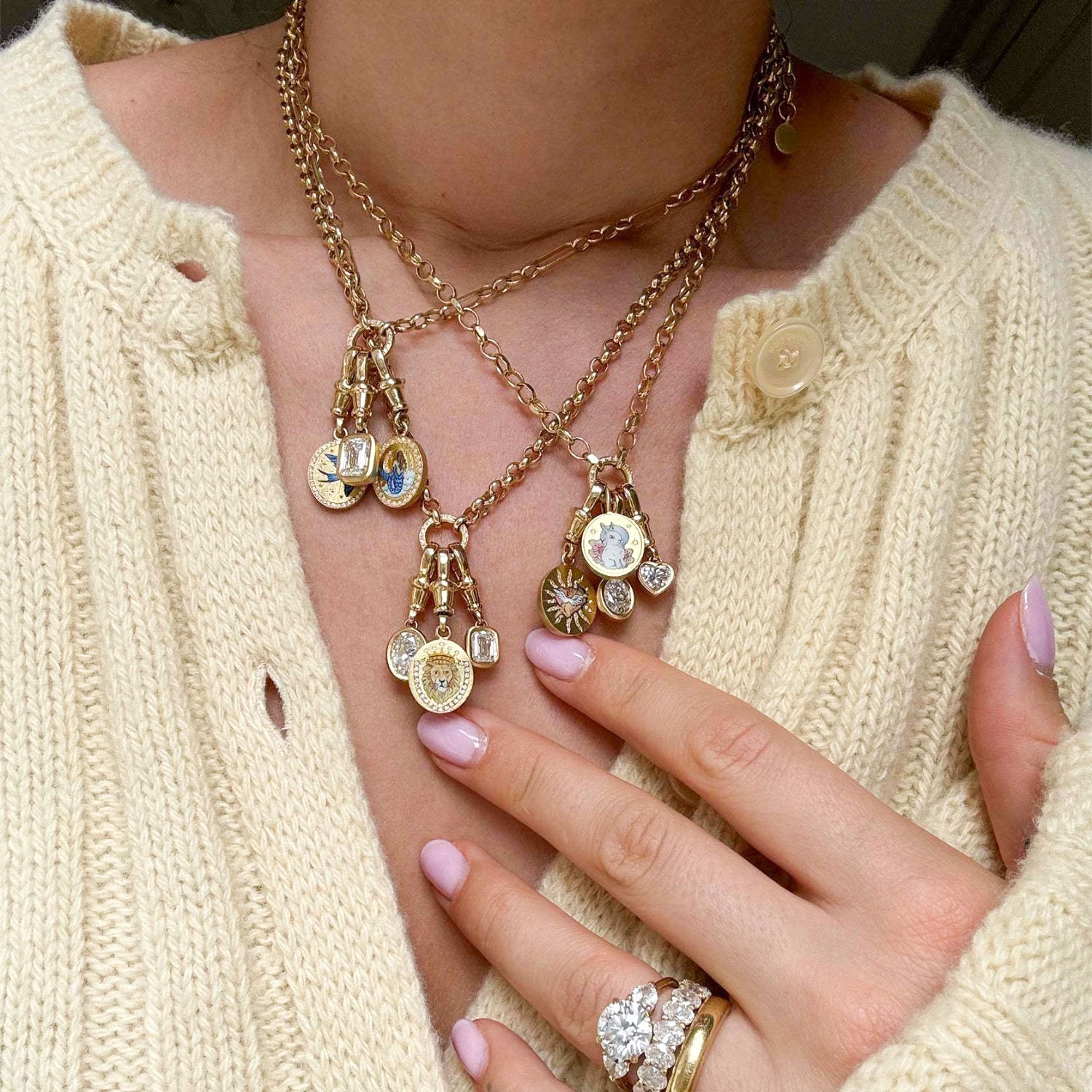 Hand-Painted Guardian Pendant