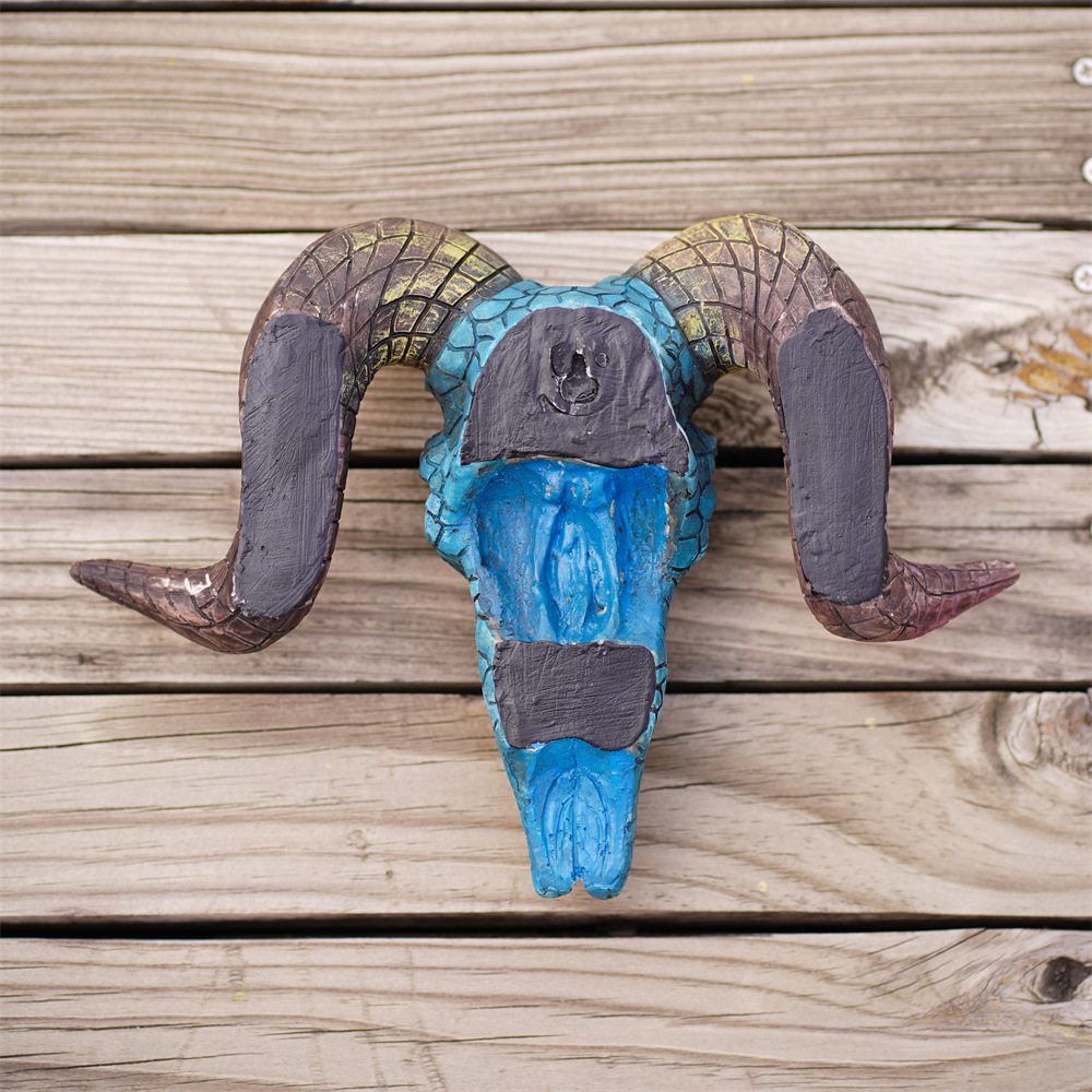 Retro Turquoise Animal Skull Wall Hanging Ornaments