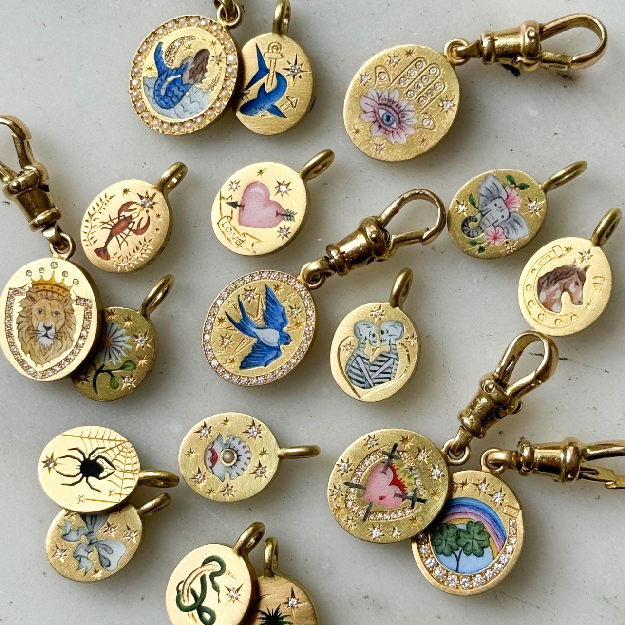 Hand-Painted Guardian Pendant