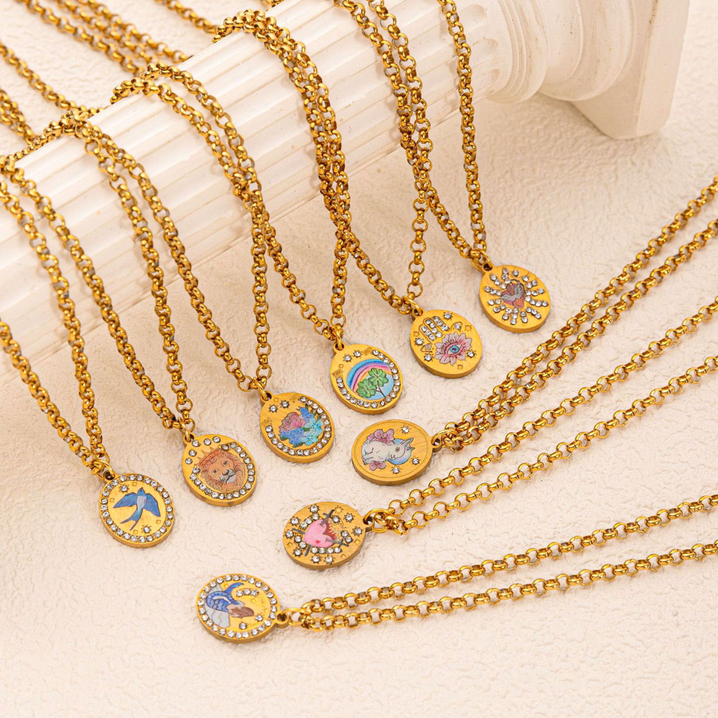 Hand-Painted Guardian Pendant