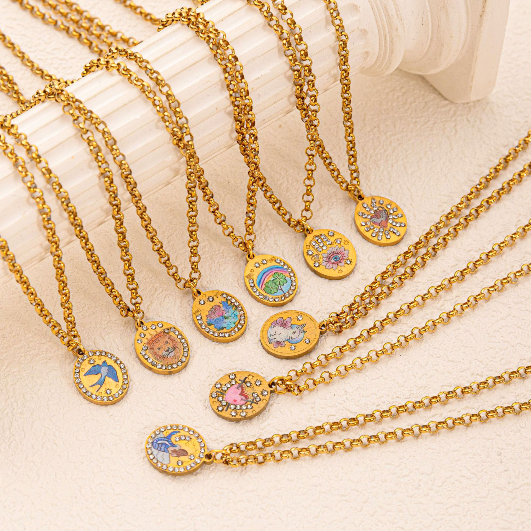 Hand-Painted Guardian Pendant