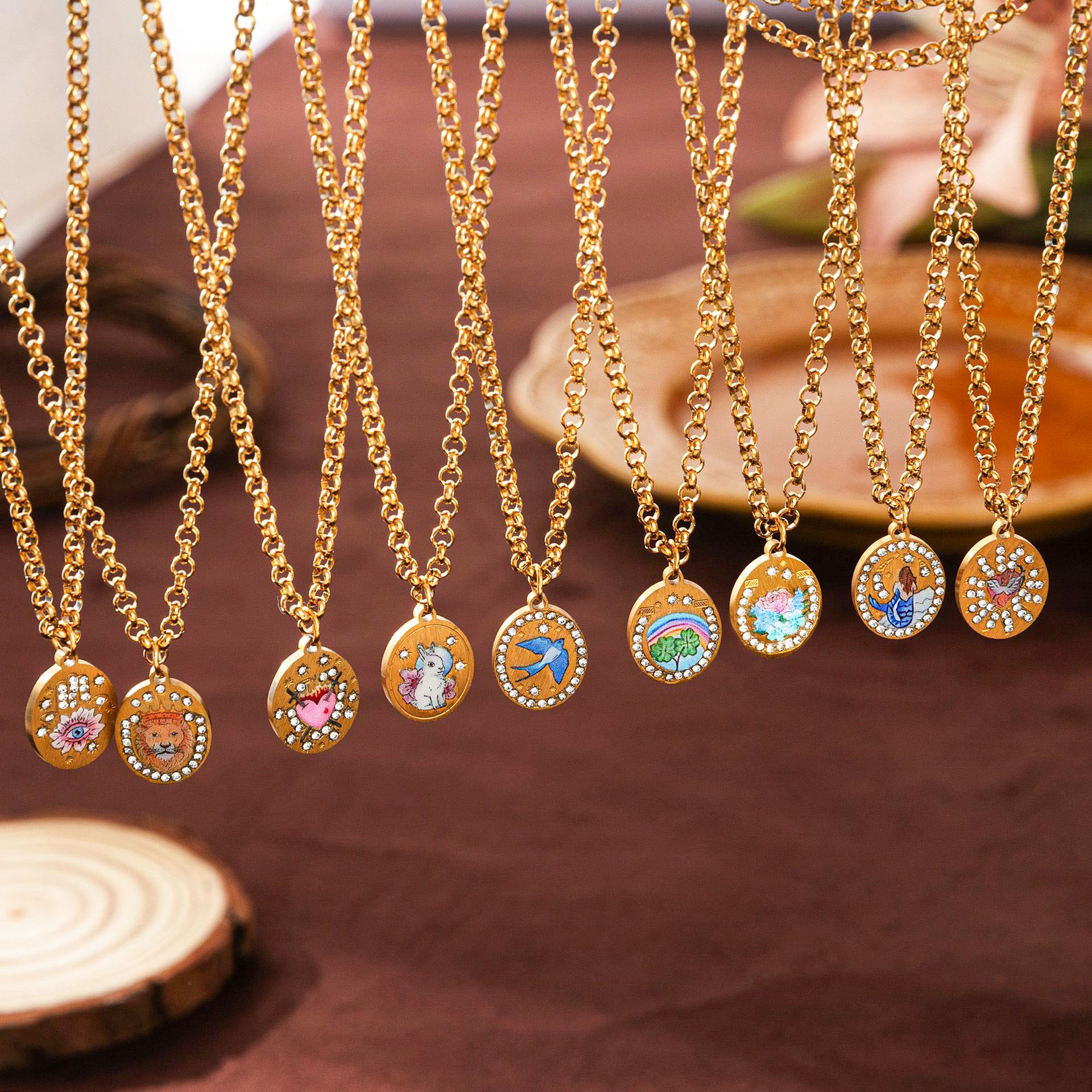 Hand-Painted Guardian Pendant