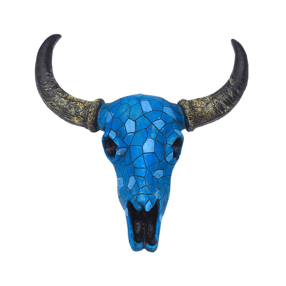 Retro Turquoise Animal Skull Wall Hanging Ornaments