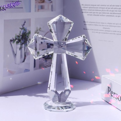 Hand-Carved Crystal Cross
