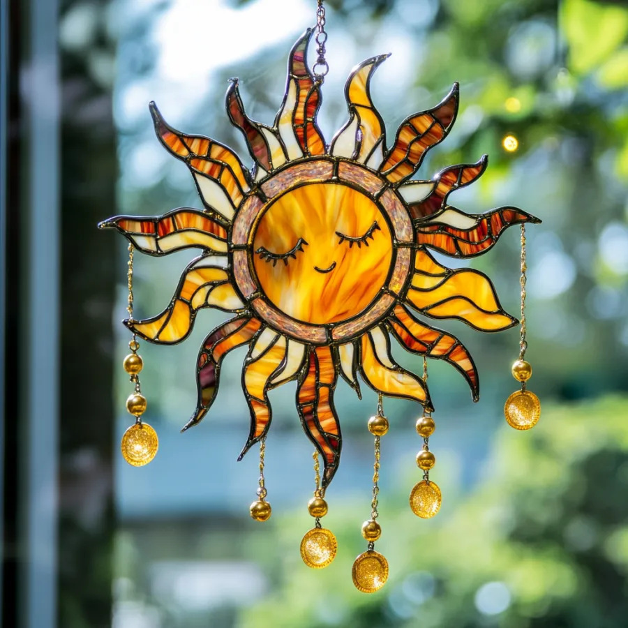 Acrylic Sunflower Decorative Pendant
