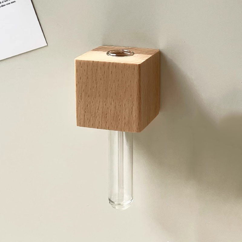 Solid Wood Refrigerator Sticker Vase