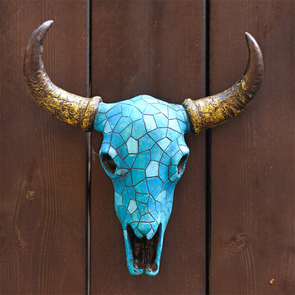 Retro Turquoise Animal Skull Wall Hanging Ornaments