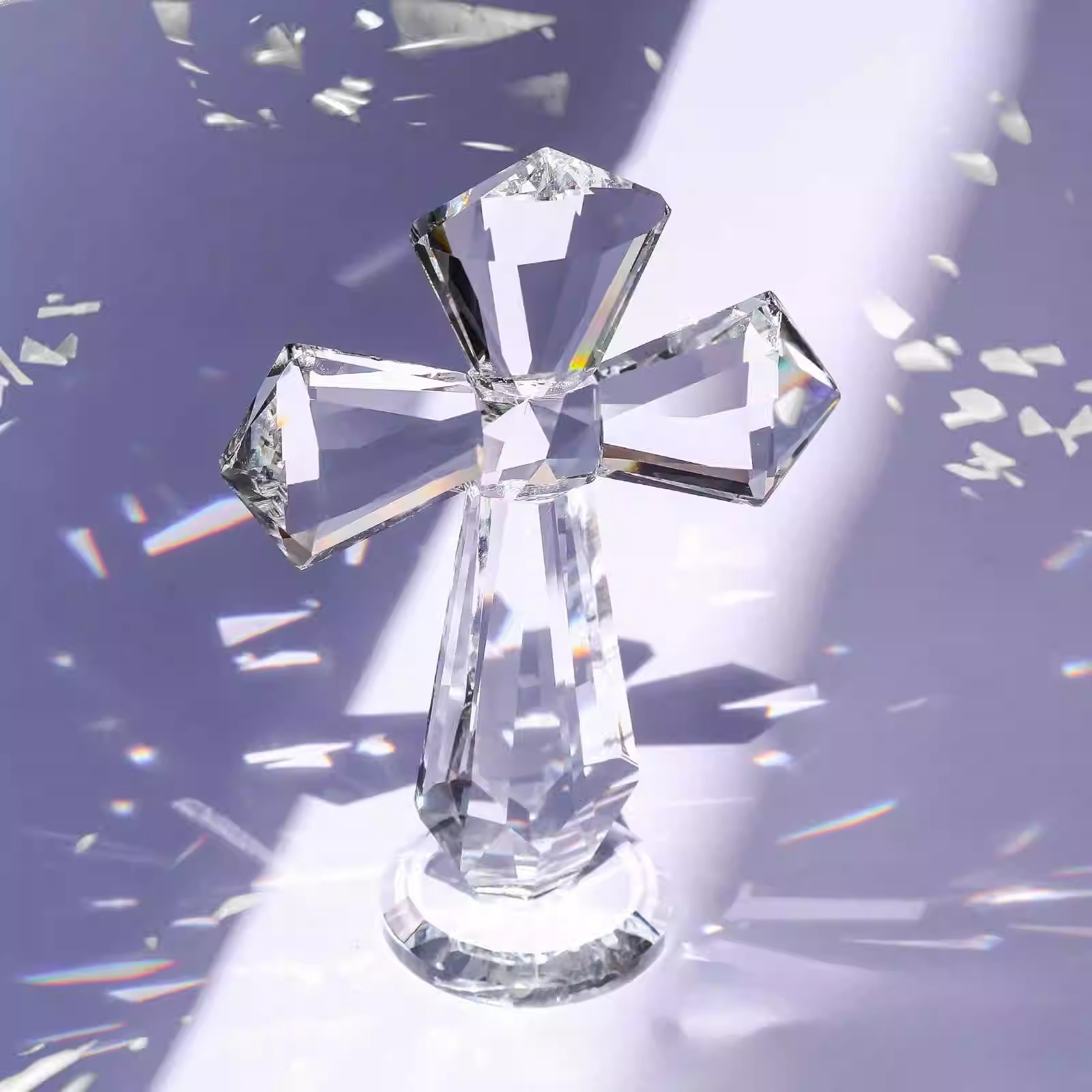 Hand-Carved Crystal Cross